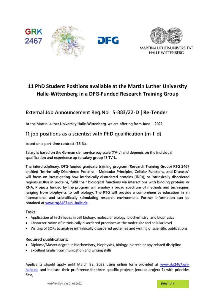 We are looking for 11 PhD students! Please apply!